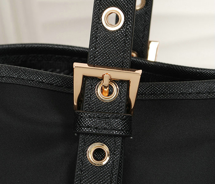 2014 Prada fabric shoulder bag BL1563 black - Click Image to Close